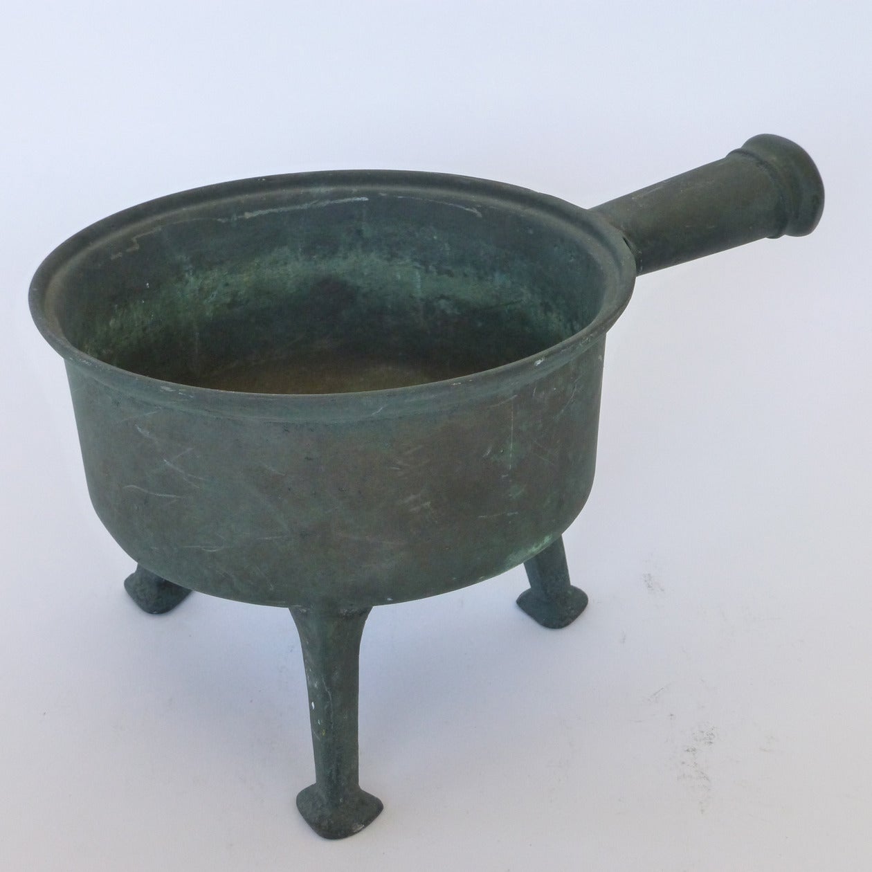 Rare 17th Century German Bronze Posnet Pot In Good Condition For Sale In Ambler, PA