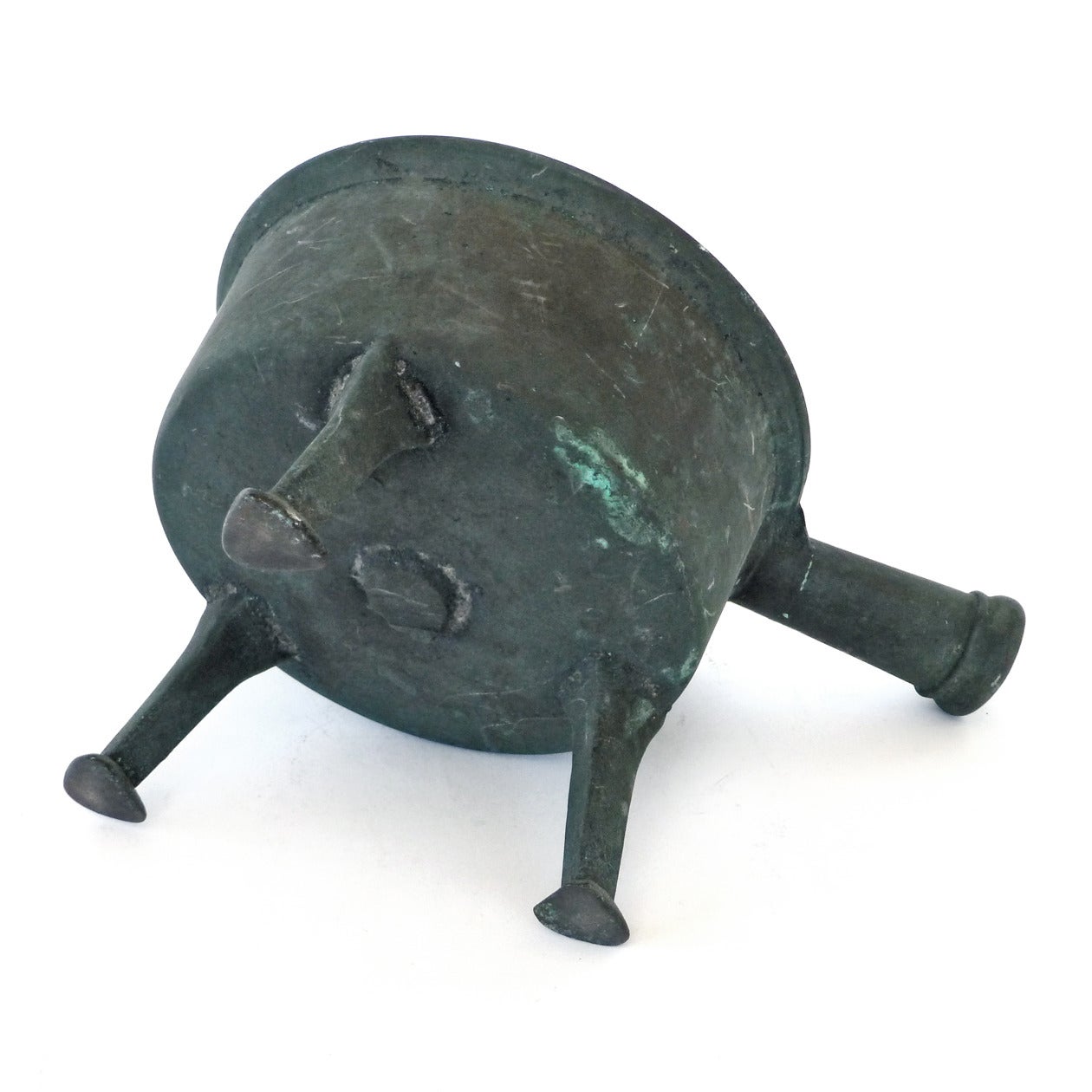 Rare 17th Century German Bronze Posnet Pot.
