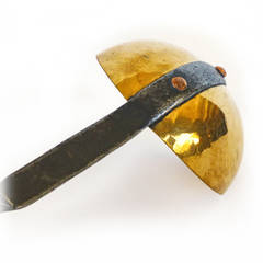 American Iron Ladle with Brass Bowl, circa 1850