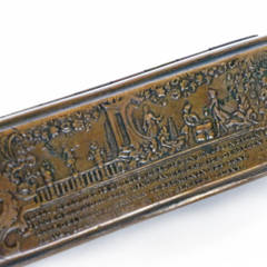 German Iserlohn Copper and Brass Tobacco Box, circa 1760, Signed Geisef