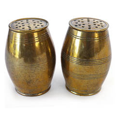Pair of English Brass Sanders, circa 1820