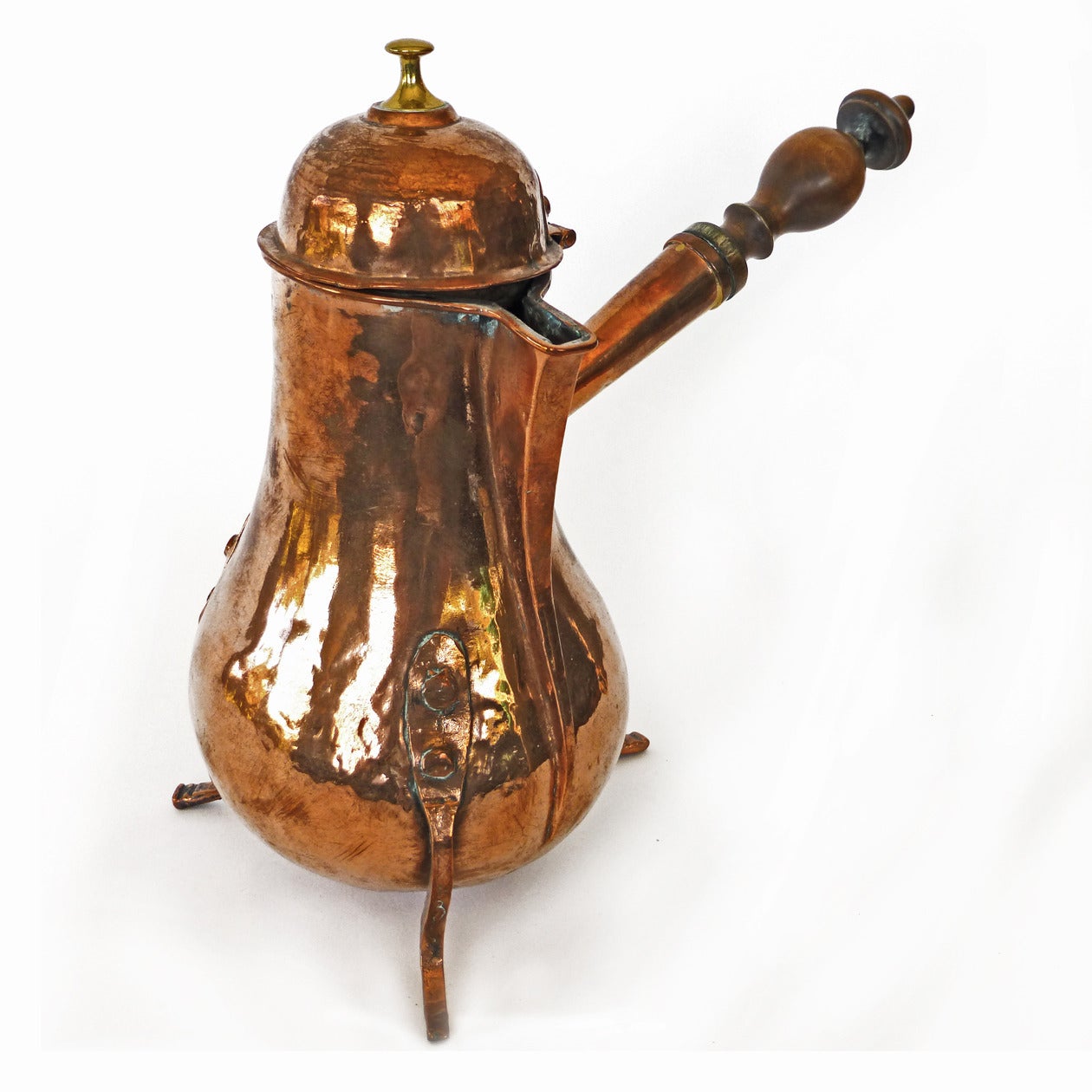 Caffettiera francese a tre gambe, circa 1800