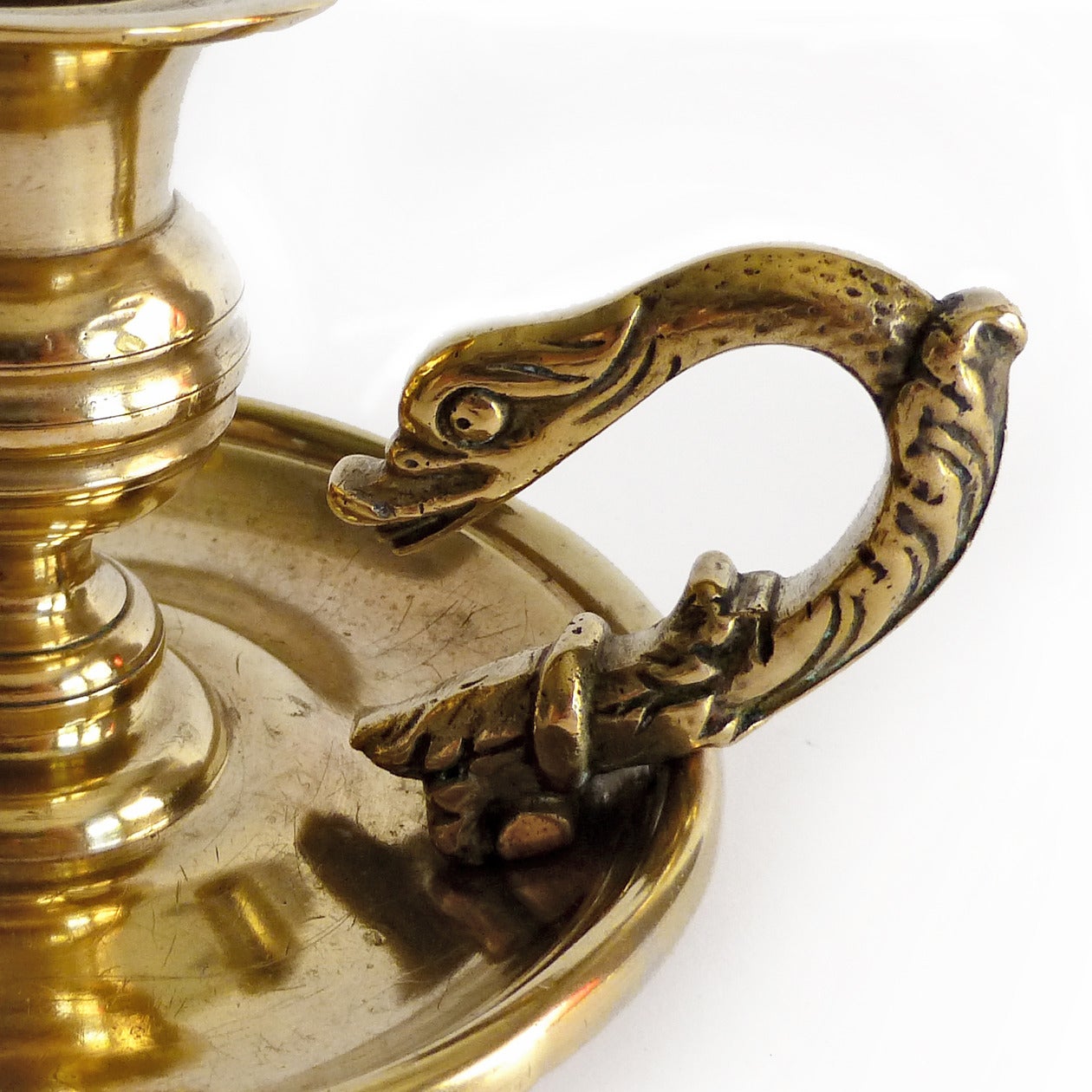 Rare American Brass Chamberstick, circa 1840