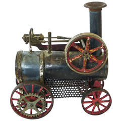 Antique German Tin Steam Engine, “DC Made in Germany” 1897-1937