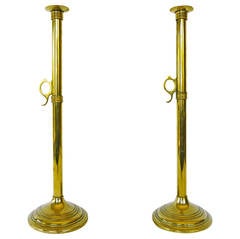 English Brass Pulpit Sticks with Side Ejectors, circa 1875