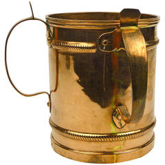 Antique Russian Two-Handled Copper Wash Cup, circa 1850