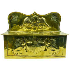 English or Dutch Brass Candle Box, circa 1875