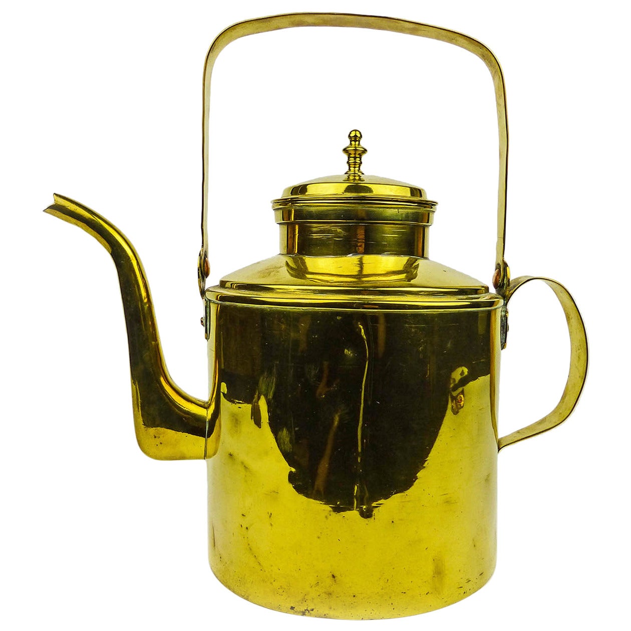 Dutch Tea Kettle with Swing Handle, circa 1800 For Sale