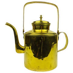 Antique Dutch Tea Kettle with Swing Handle, circa 1800