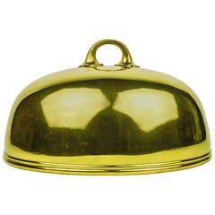 English Brass Domed Food Cover “White & Sons, " circa 1875