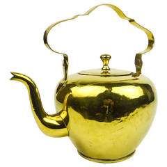 Antique Dutch Brass Tea Kettle, circa 1780