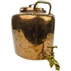 Antique Rare English Victorian Copper Tea or Water Boiler, circa 1865