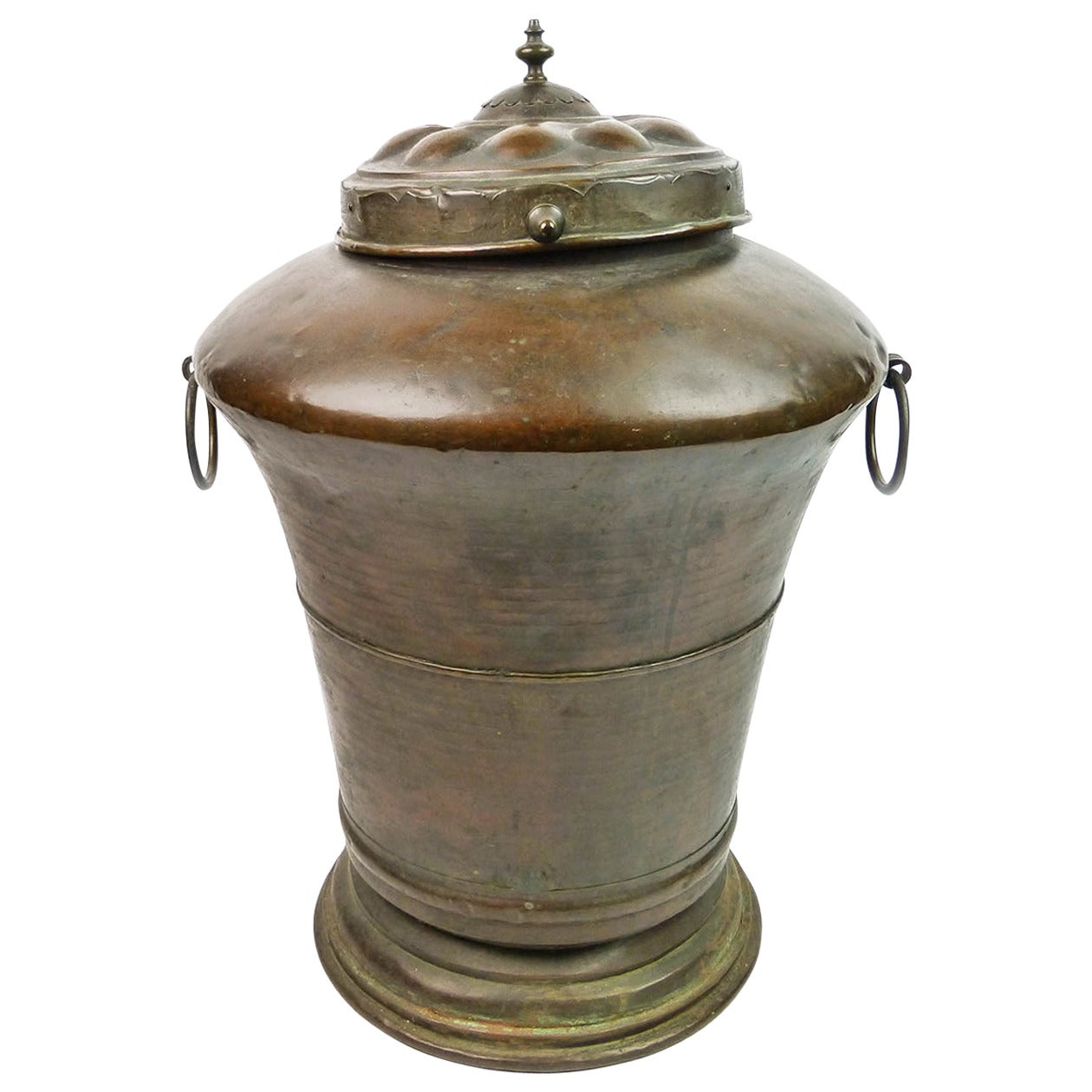 Early French Copper and Brass Water Container, circa 1790 For Sale