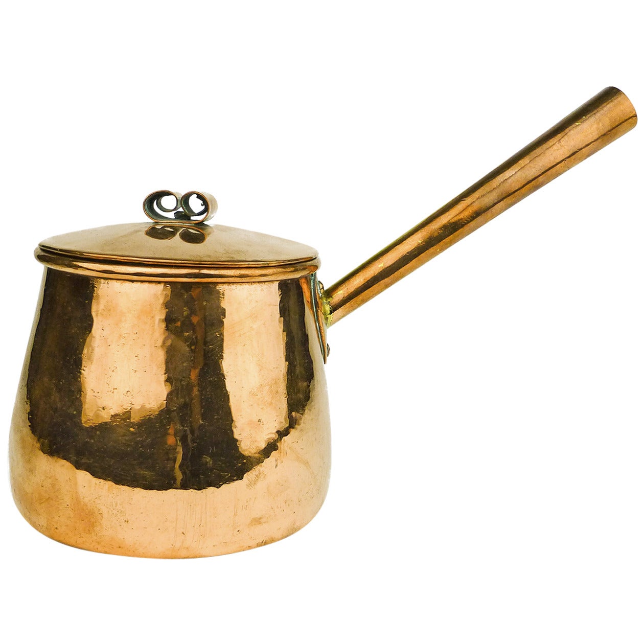 American Copper Saucepan with Lid, circa 1840 For Sale
