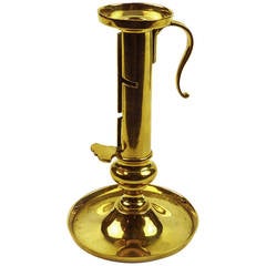 Antique German Brass Candle Saver, circa 1820