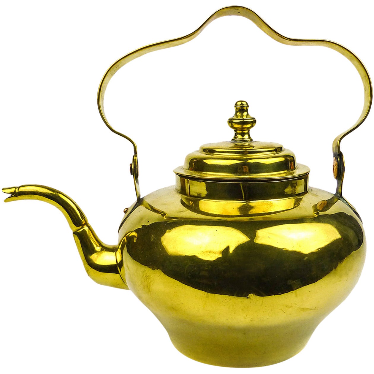 18th Century Dutch Brass Tea Pot or Kettle, circa 1785 For Sale