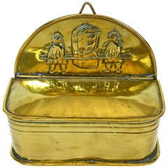 Small Dutch Brass Candle Box, circa 1875