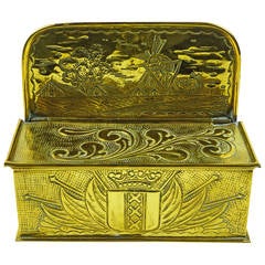 Dutch Brass Candle Box, circa 1870