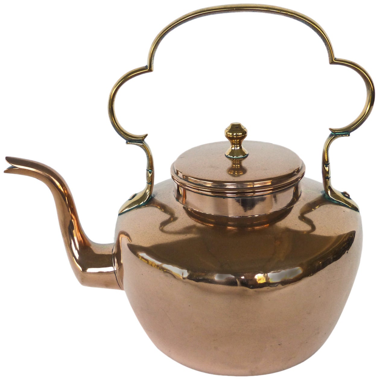 English Copper Kettle, circa 1820 For Sale