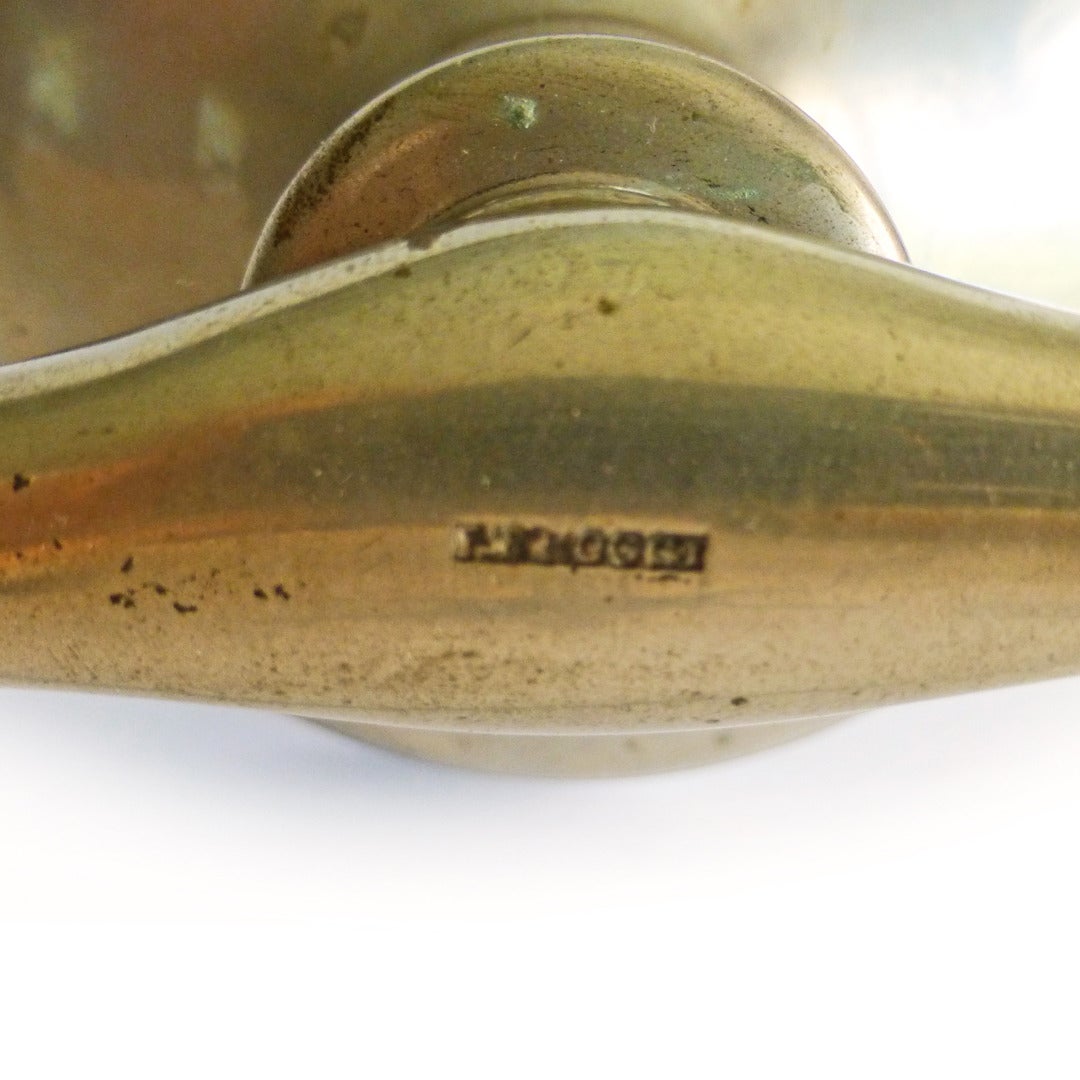 Italian White Metal Art Deco Decanting Cradle, circa 1920 In Good Condition For Sale In Ambler, PA