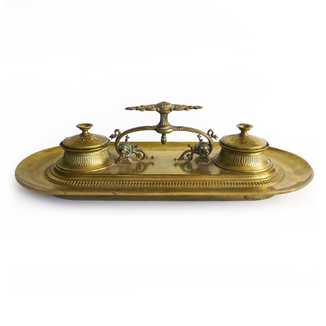 Great Britain (UK) English or French Bronze Partners Desk Stand, circa 1880 For Sale