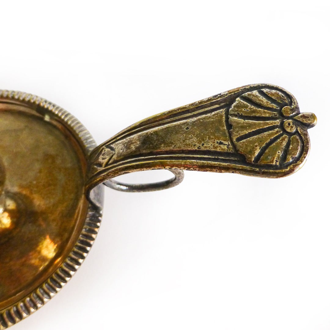 Rare Single French Silvered Brass Chamberstick, circa 1750 In Good Condition For Sale In Ambler, PA