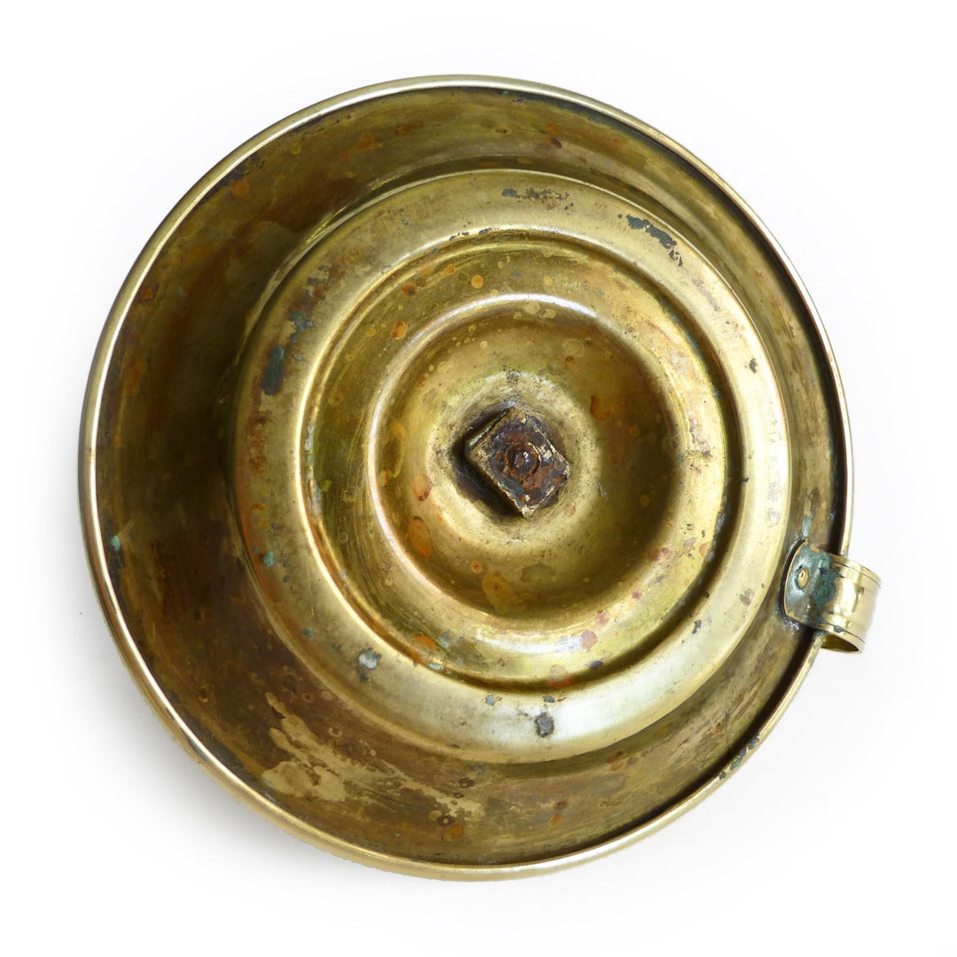 Rare American Brass Chamberstick, circa 1850 In Good Condition In Ambler, PA