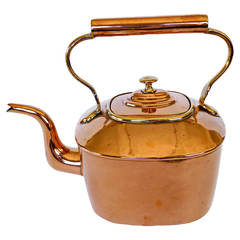 Antique English Oval Copper Kettle, circa 1820