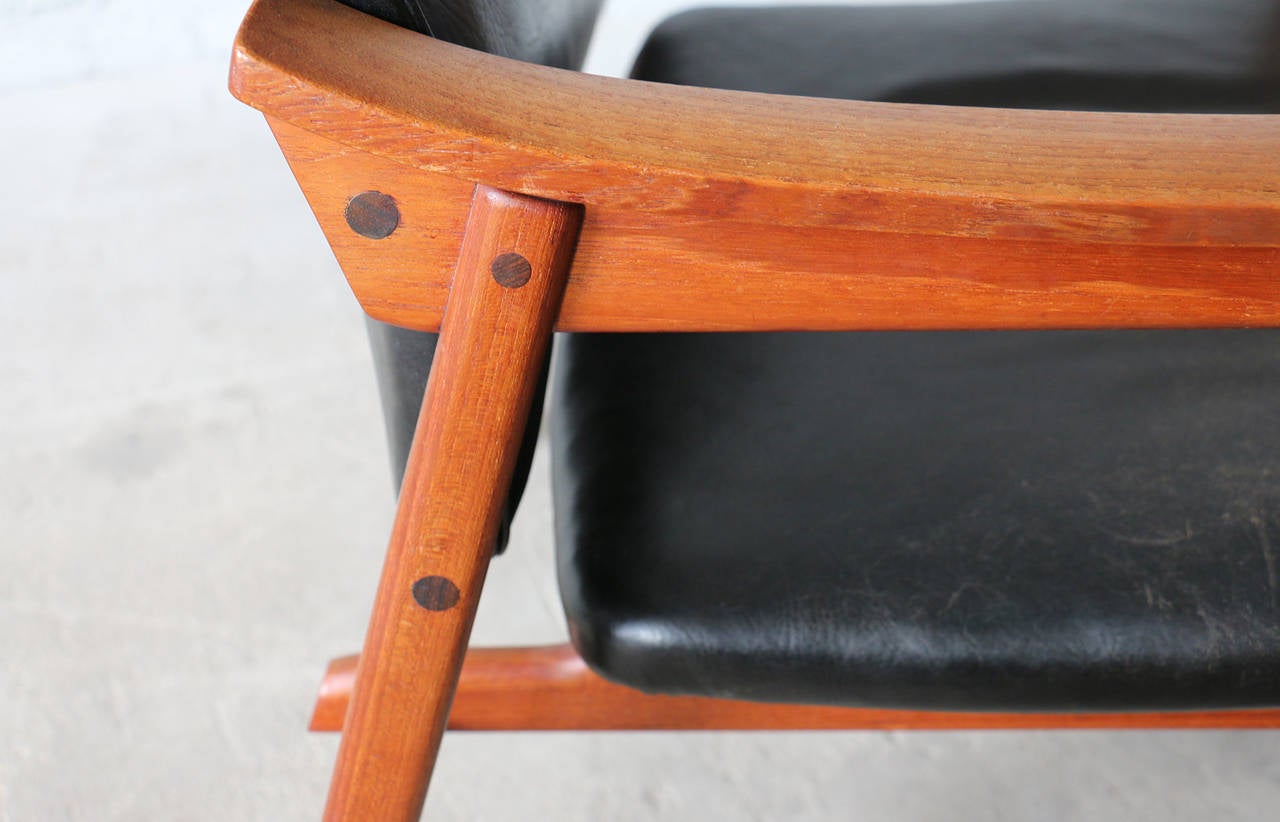 20th Century Tove & Edvard Kindt-Larsen Danish Vintage Teak Easy Chairs by Thorald Madsens