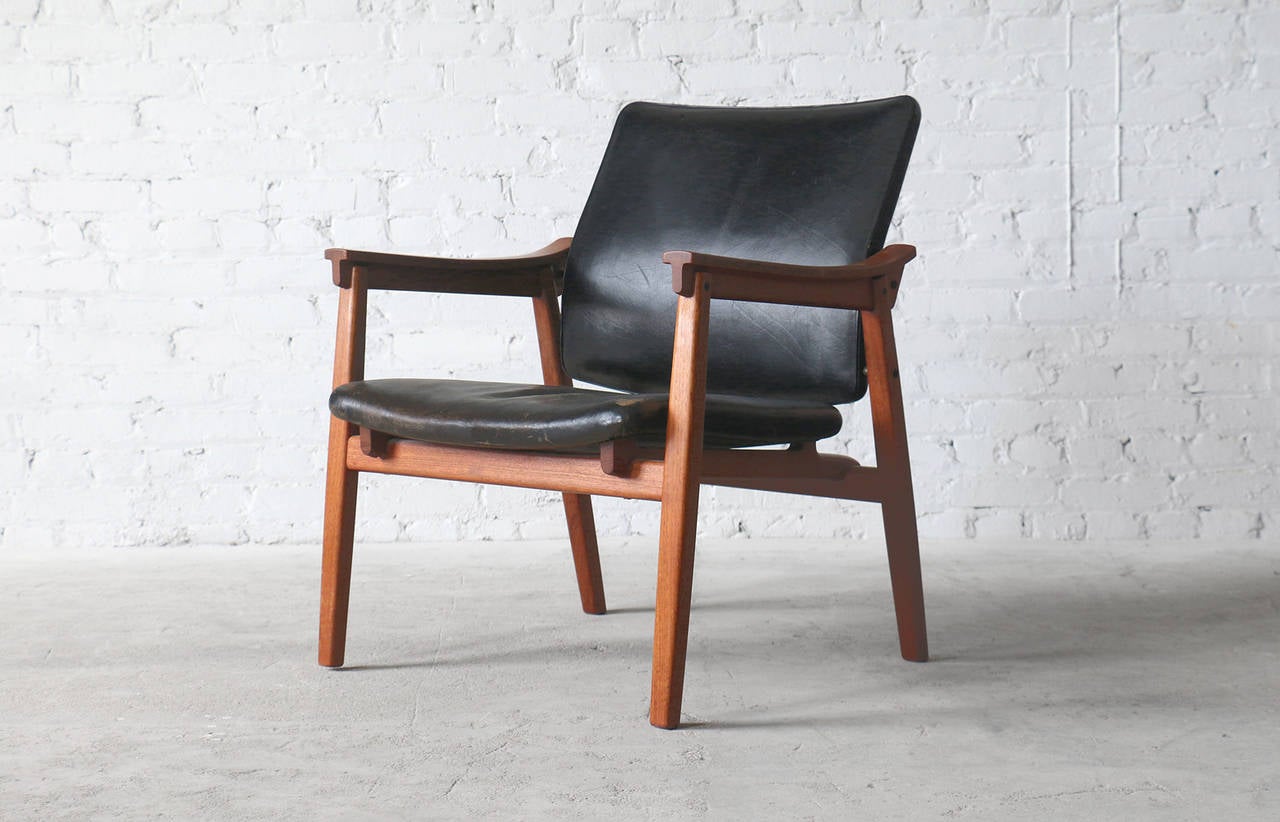 Tove & Edvard Kindt-Larsen Danish Vintage Teak Easy Chairs by Thorald Madsens 1