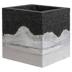 Gray Cement and Crushed Granite Planter by Fernando Mastrangelo