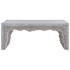 Grey Cement and Grey Rock Salt Bench
