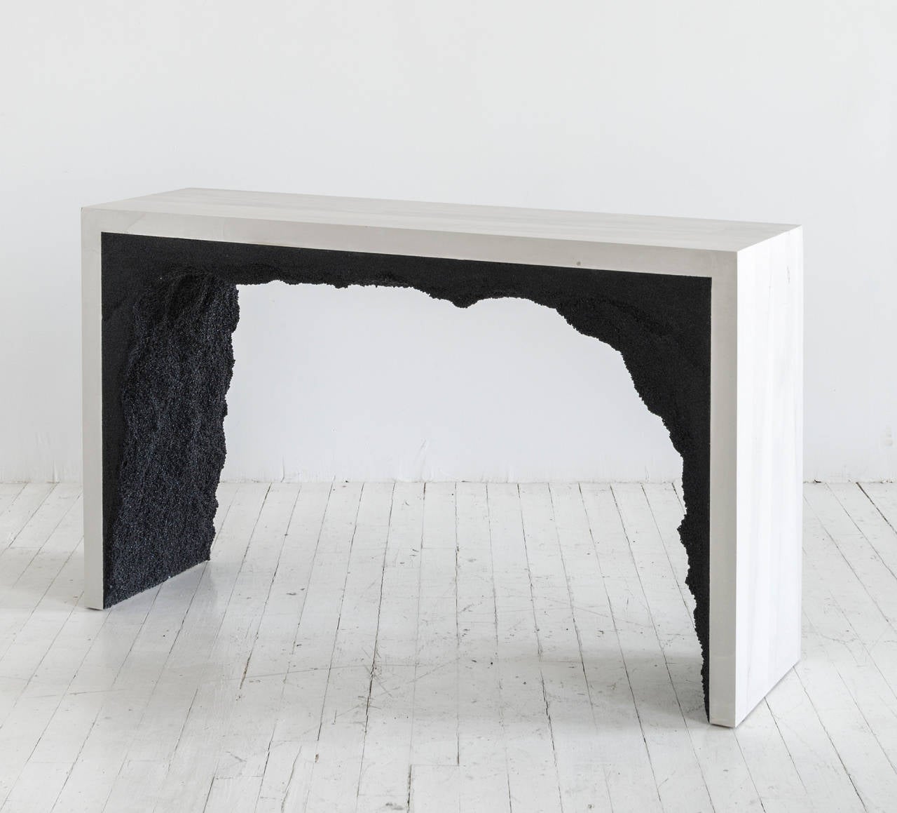 American White Cement and Silica Console by Fernando Mastrangelo For Sale