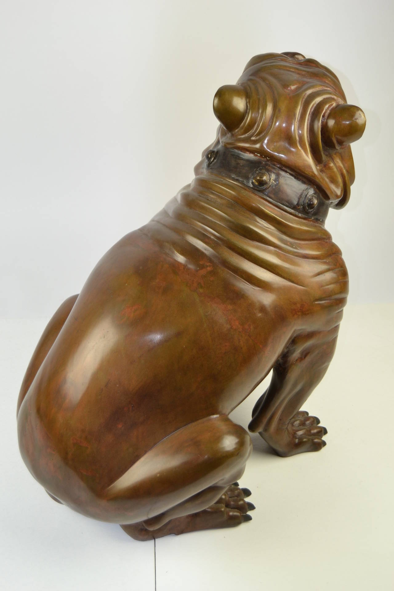 life size english bulldog statue