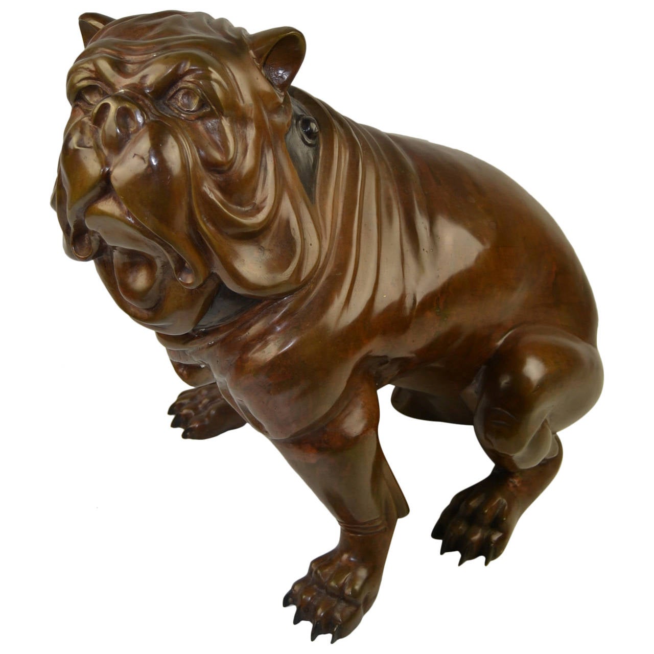 Lifesize Bronze English Bulldog Statue at 1stdibs