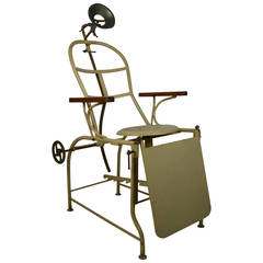 Antique Industrial Medical Chair, circa 1920