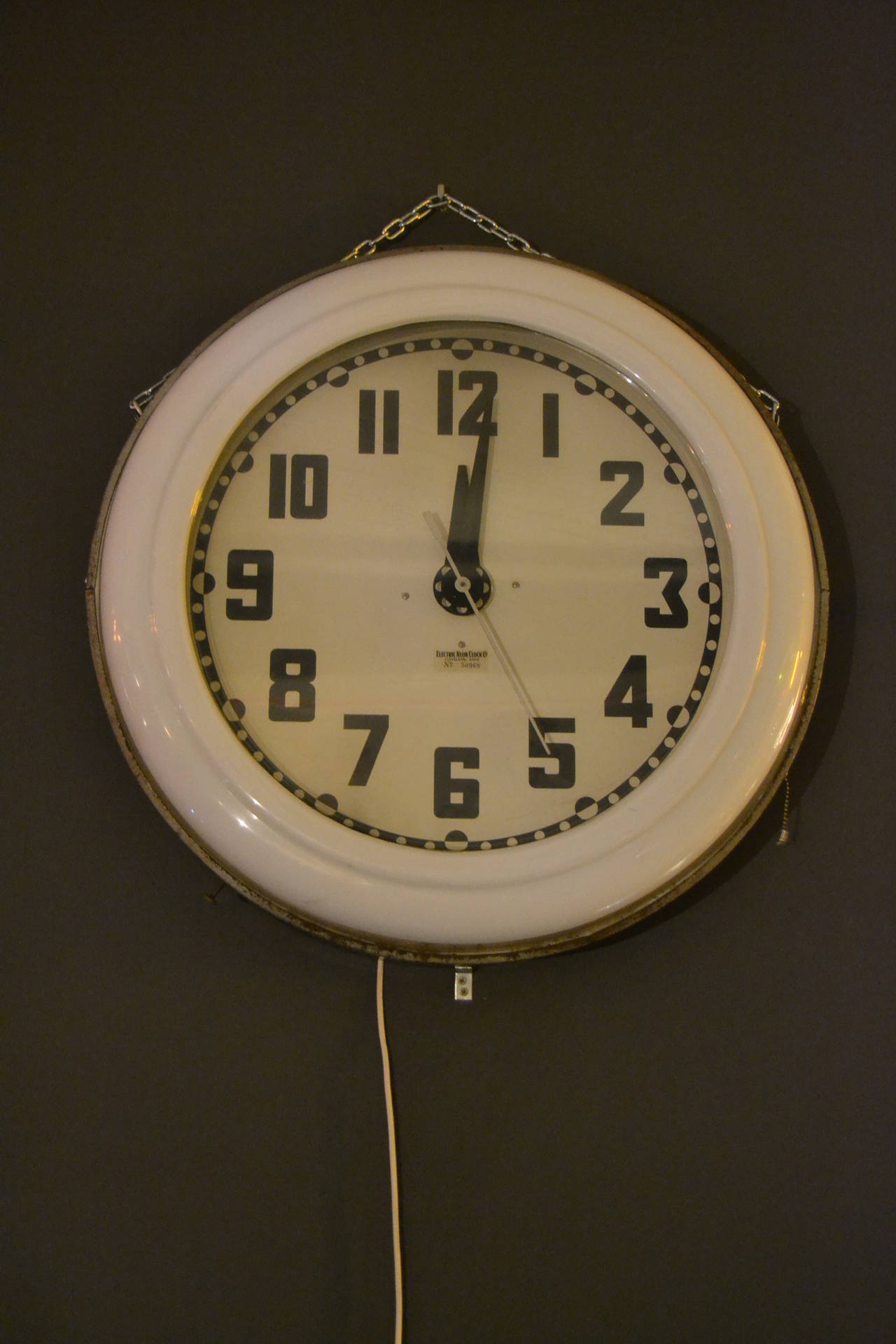 Large 1930s Art Deco Electric Neon Clock Cleveland Ohio At 1stdibs
