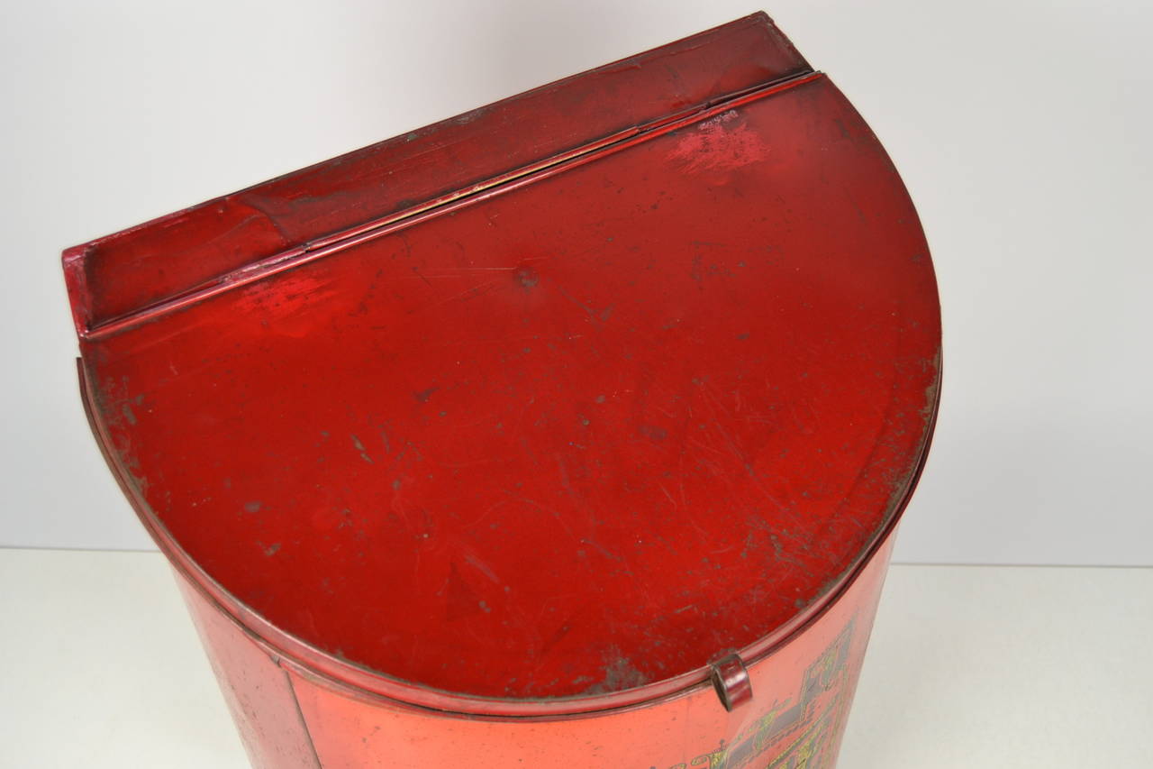 Art Nouveau Metal Coffee Bin, circa 1910 In Good Condition In Antwerp, BE