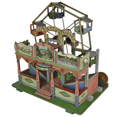 Folk Art Wooden Diecast of a Fairground and Giant Wheel 5