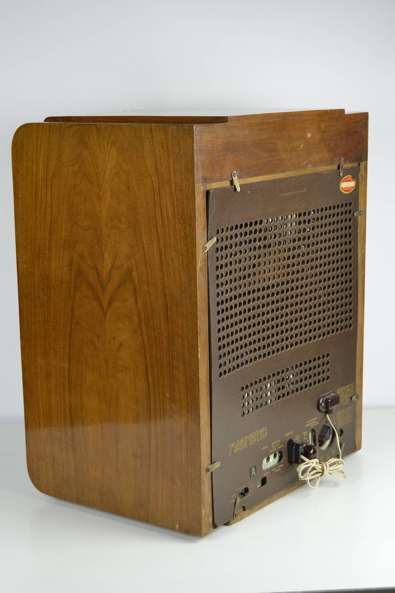 Belgian Art Deco 1930s Wooden Tubes Radio Magnetic.6