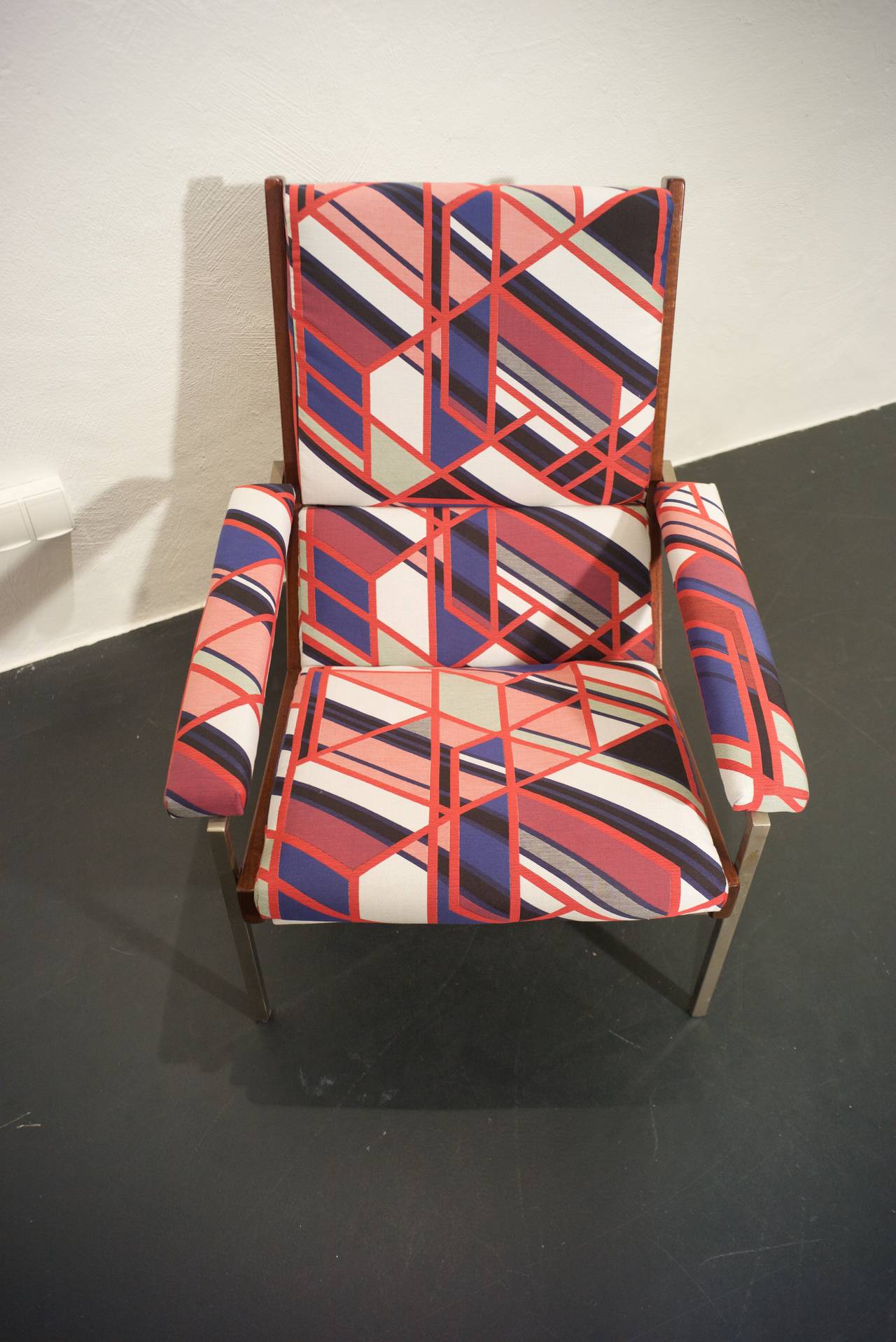 Rob Parry 'Lotus' Armchair Upholstered in a Fabric by Sarah Morris
