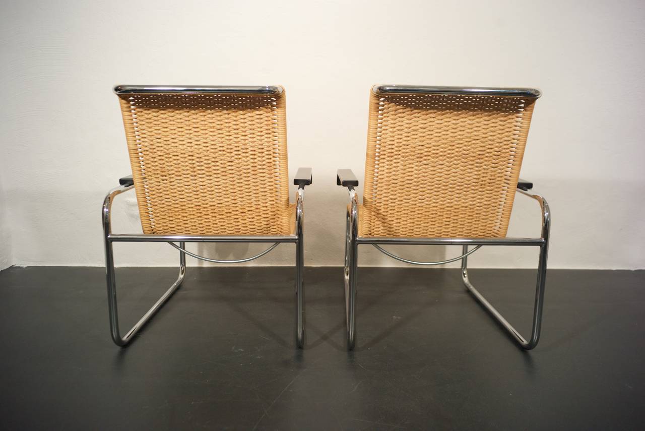Pair of B 35 Lounge Chairs by Marcel Breuer for Thonet
