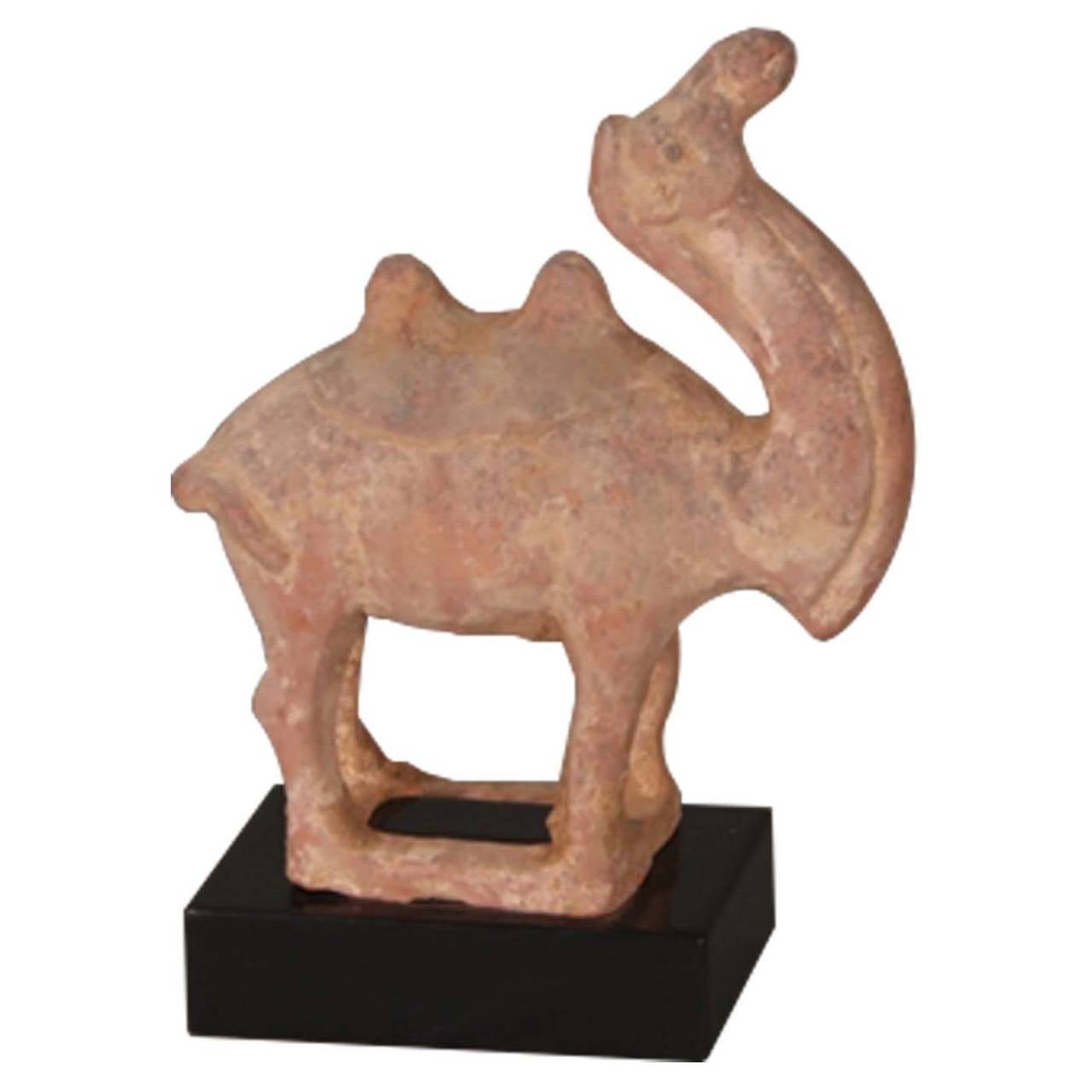 Pair of Tang Dynasty Style Pottery Camels