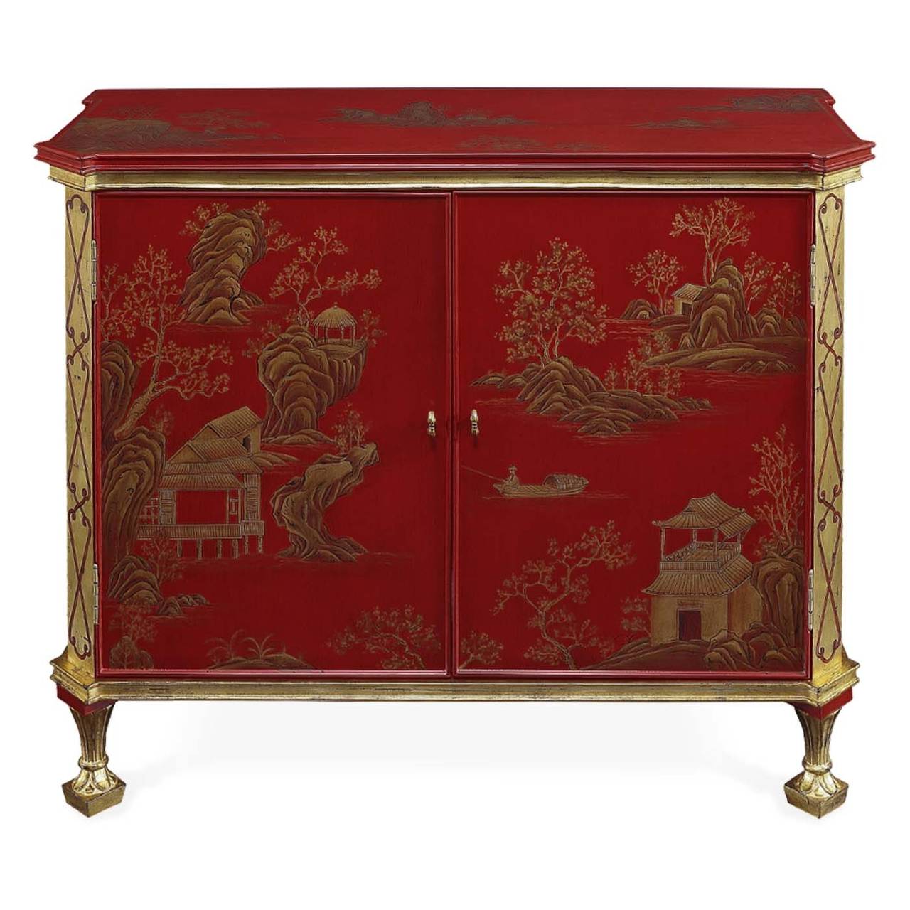 Regency Style Chinoiserie Cabinet