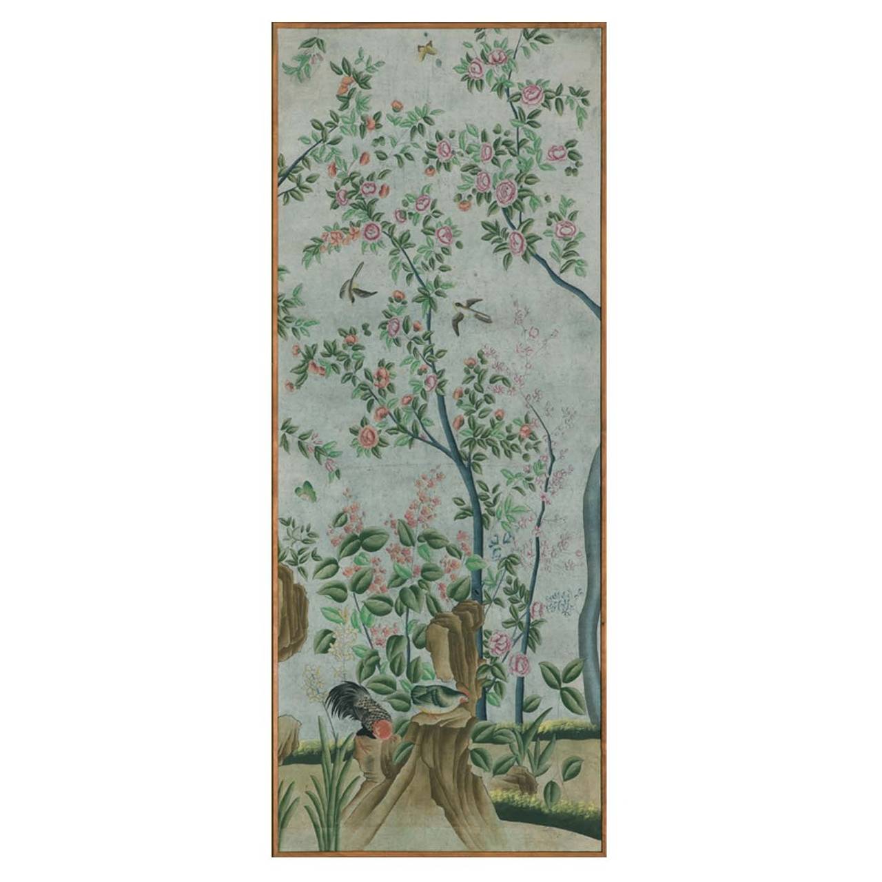 Pair of One-of-a-Kind Chinoiserie Panels at 1stDibs