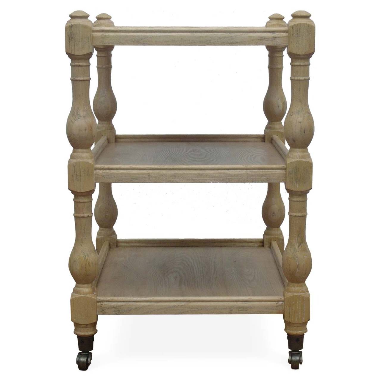Victorian Whatnot Elm Side Table For Sale