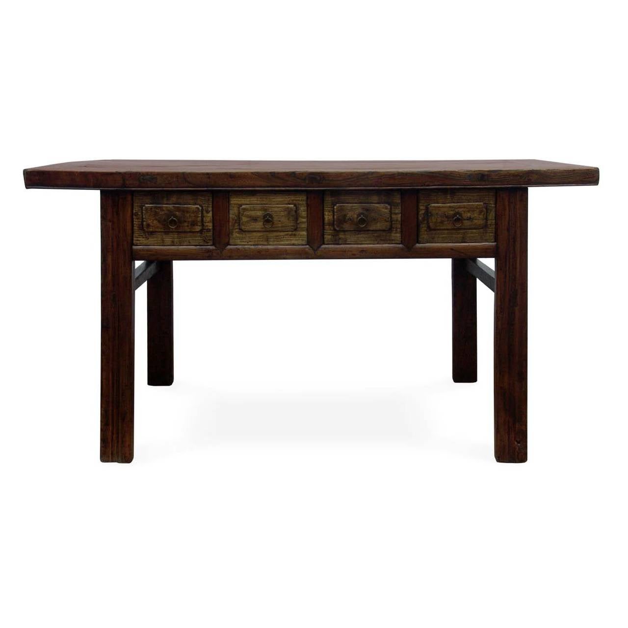Rural Side Table or Console Table, Late Qing Dynasty