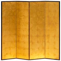 Gold Leaf Four-Panel Screen