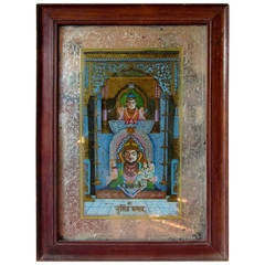 Antique Indian Reverse Glass Paint