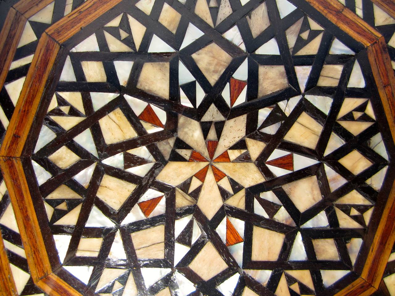 Inlay Ottoman Side Table